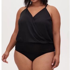 Torrid Black Wrap Bodysuit🐦‍⬛